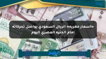 «أسعار مغرية» الريال السعودي يواصل تحركاته أمام الجنيه المصري اليوم
